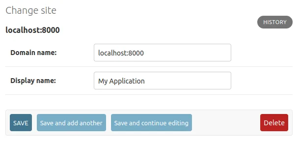 Development Site Settings